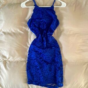 Beautiful By&By Blue Lace Tight Dress
